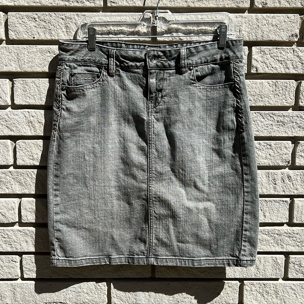 Calvin Klein Jeans Grey Denim Skirt Sz 10